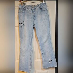 Vintage Zana Di jeans w/flower cut outs Size 13